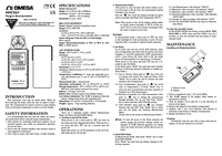 Thumbnail of document Manual - HHC261 Handheld Air Flow/Humidity/Dew Point/Wet Bulb Meter